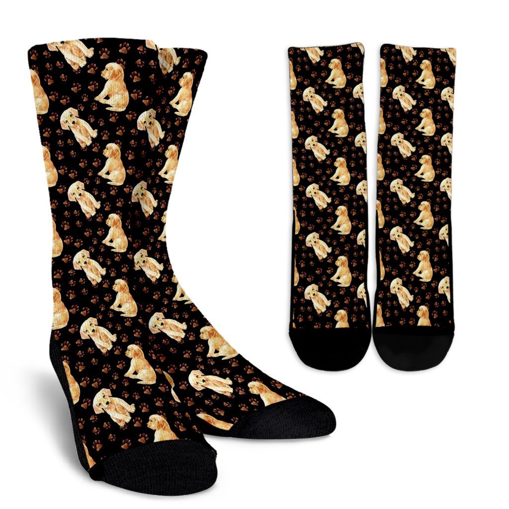 Labrador Dog Pattern Print Unisex Crew Socks-grizzshop