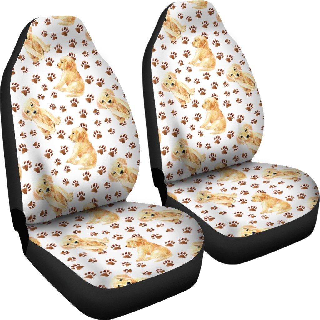 Labrador Dog Print Pattern Universal Fit Car Seat Cover-grizzshop