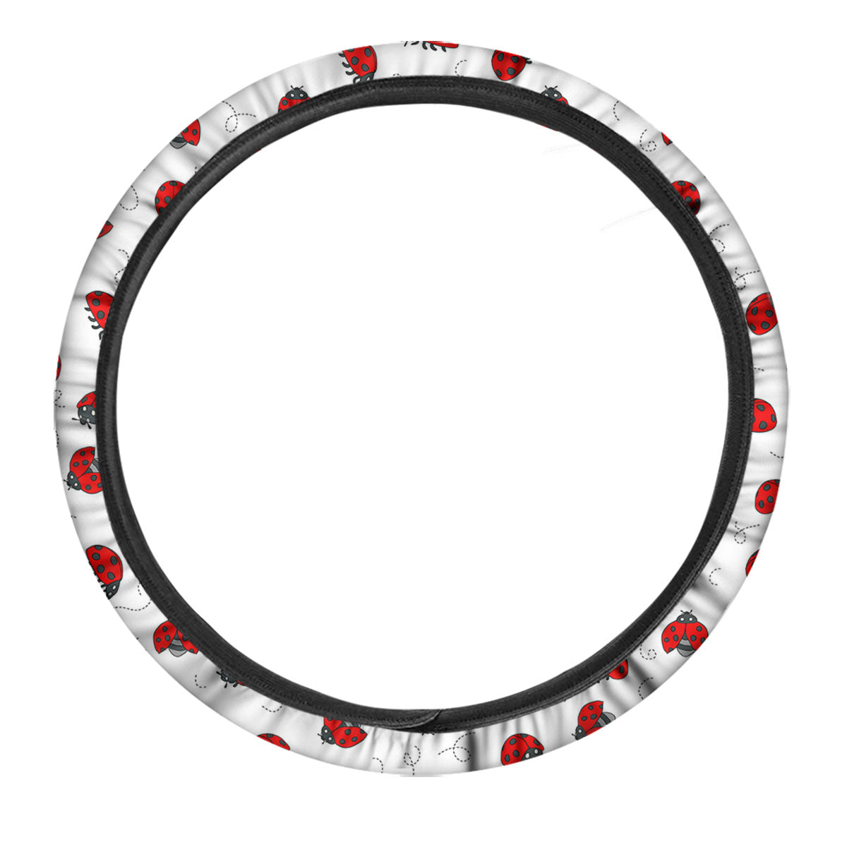 Ladybird Cartoon Print Pattern Car Steering Wheel Cover-grizzshop