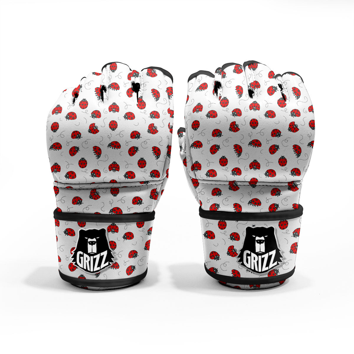 Ladybird Cartoon Print Pattern MMA Gloves-grizzshop