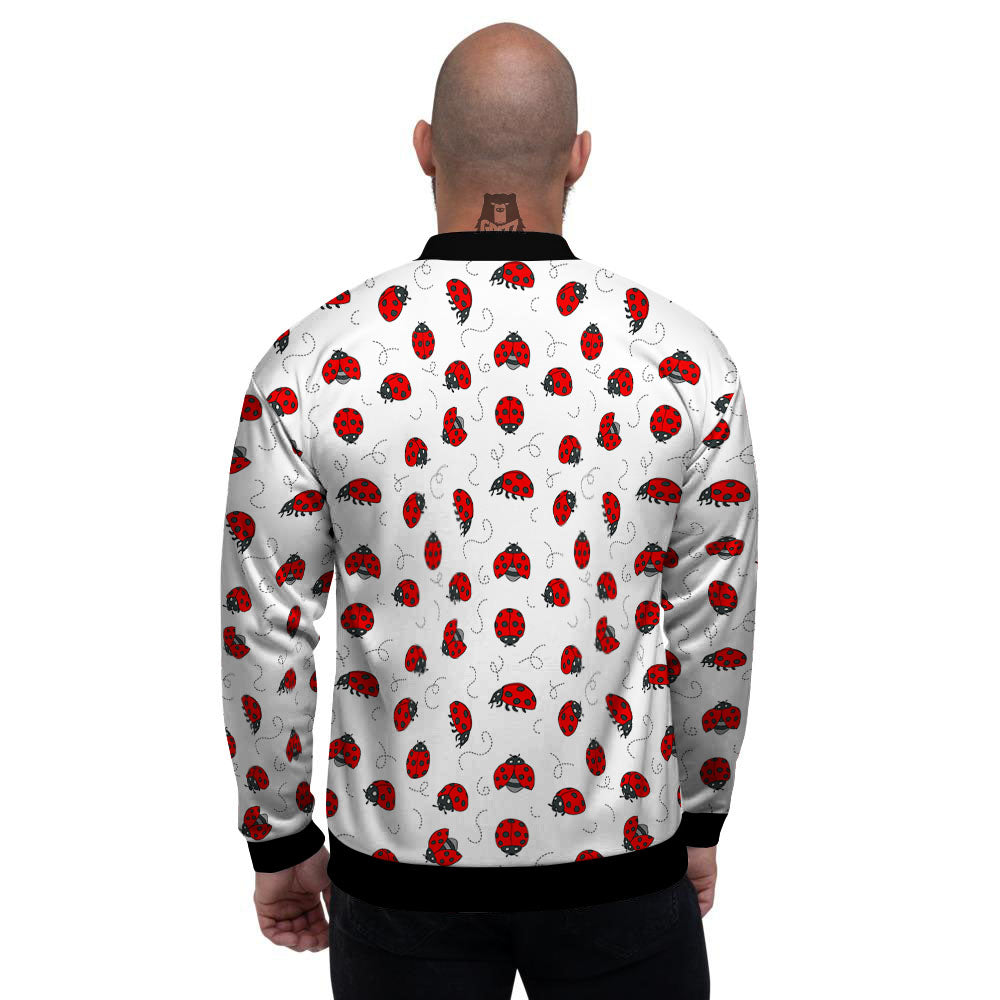 Ladybird Cartoon Print Pattern Men's Bomber Jacket-grizzshop