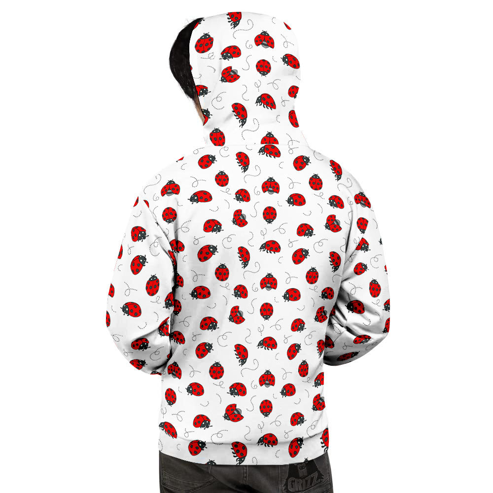 Ladybird Cartoon Print Pattern Men's Hoodie-grizzshop