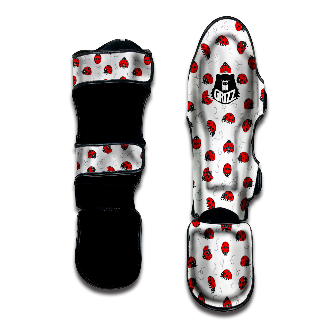 Ladybird Cartoon Print Pattern Muay Thai Shin Guards-grizzshop