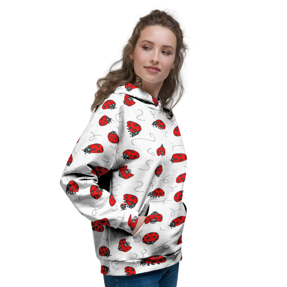 Ladybird Cartoon Print Pattern Women's Hoodie-grizzshop