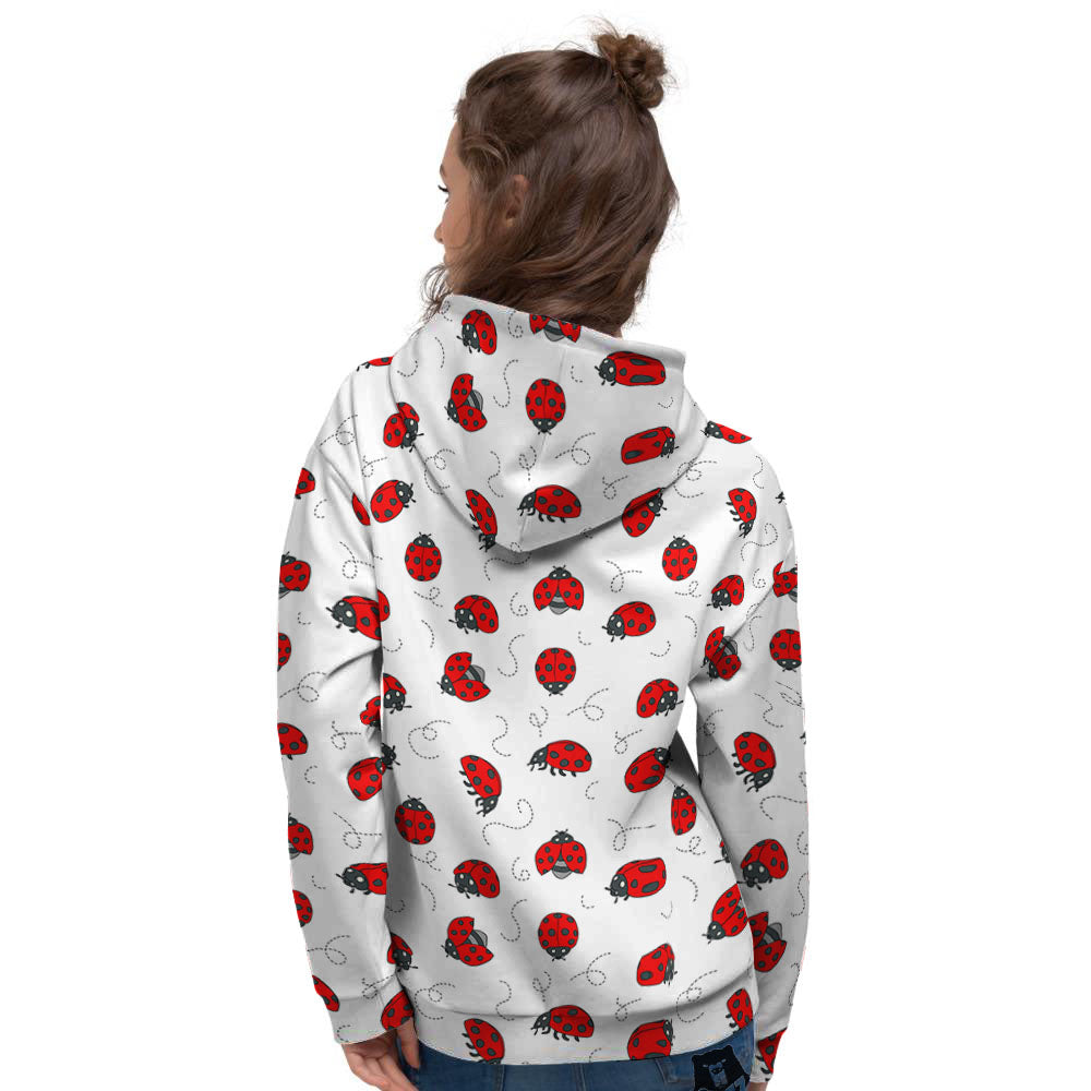 Ladybird Cartoon Print Pattern Women's Hoodie-grizzshop