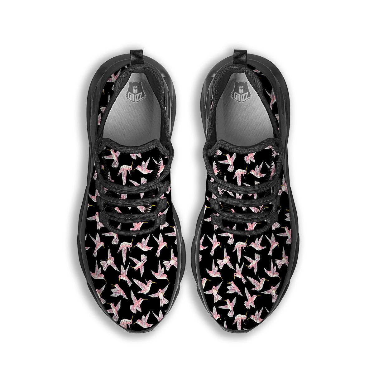 Ladybird Cute Print Pattern Black Running Shoes-grizzshop