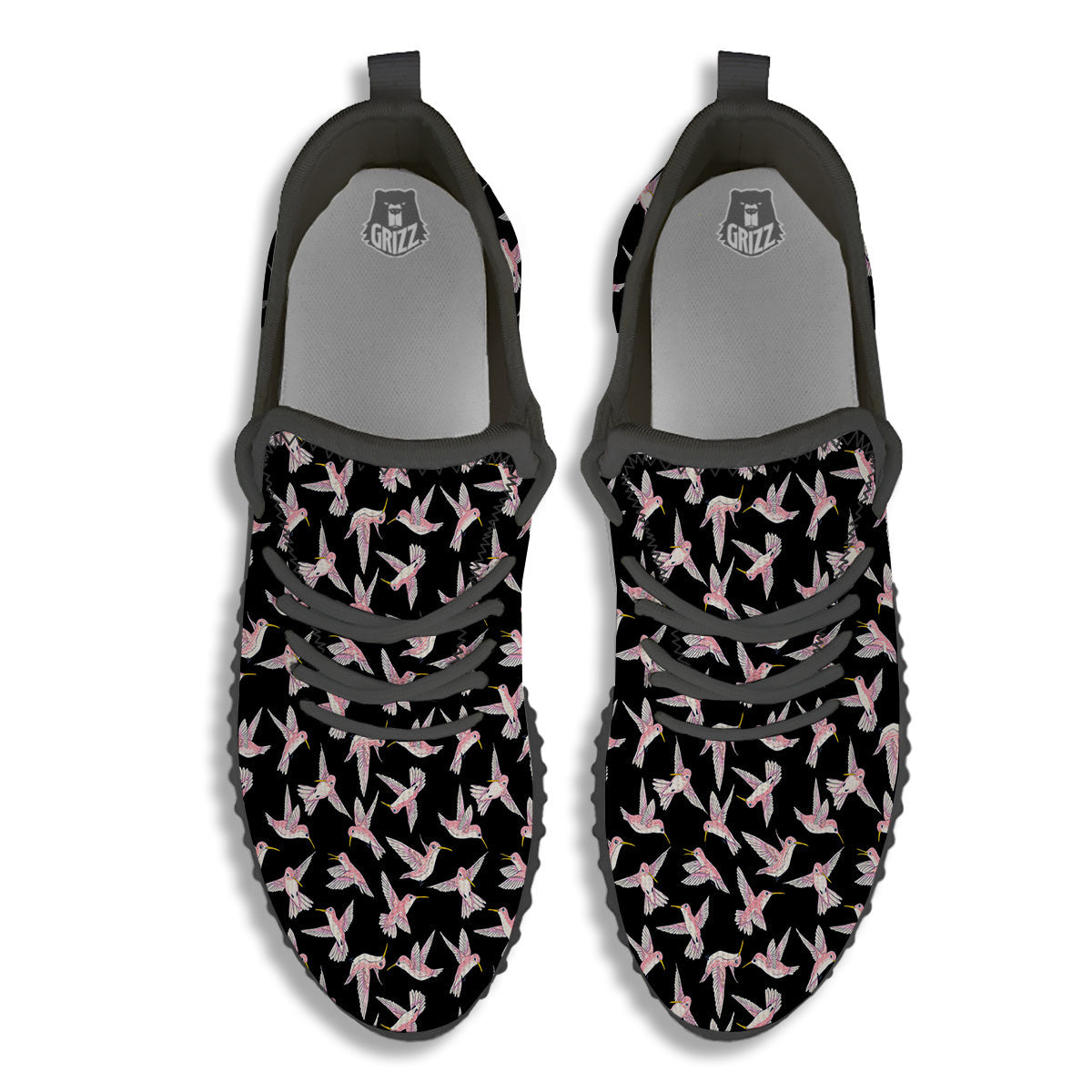 Ladybird Cute Print Pattern Black Walking Shoes-grizzshop