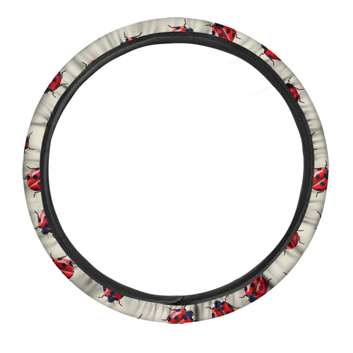 Ladybird Little Print Pattern Car Steering Wheel Cover-grizzshop