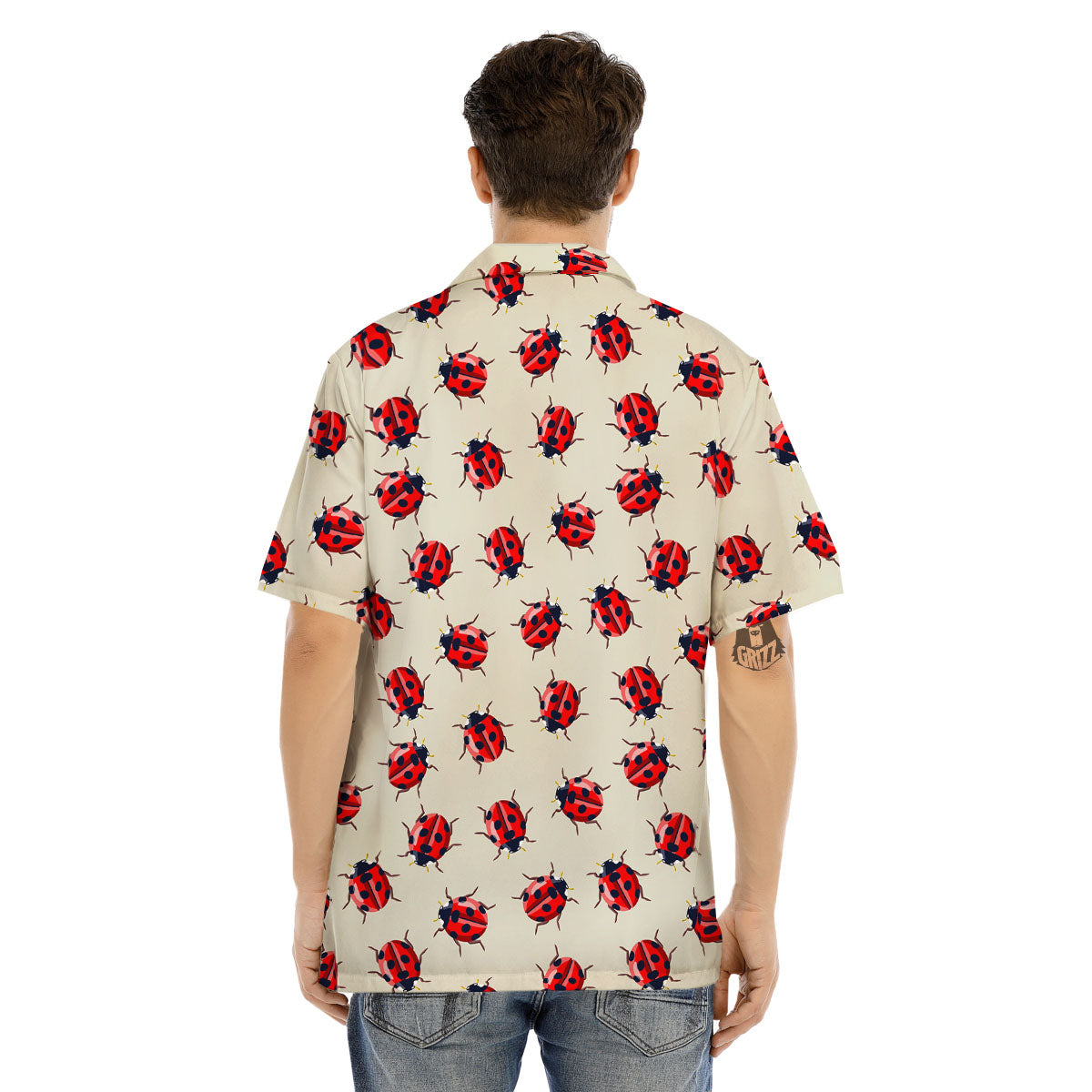 Ladybird Little Print Pattern Men's Hawaiian Shirt-grizzshop