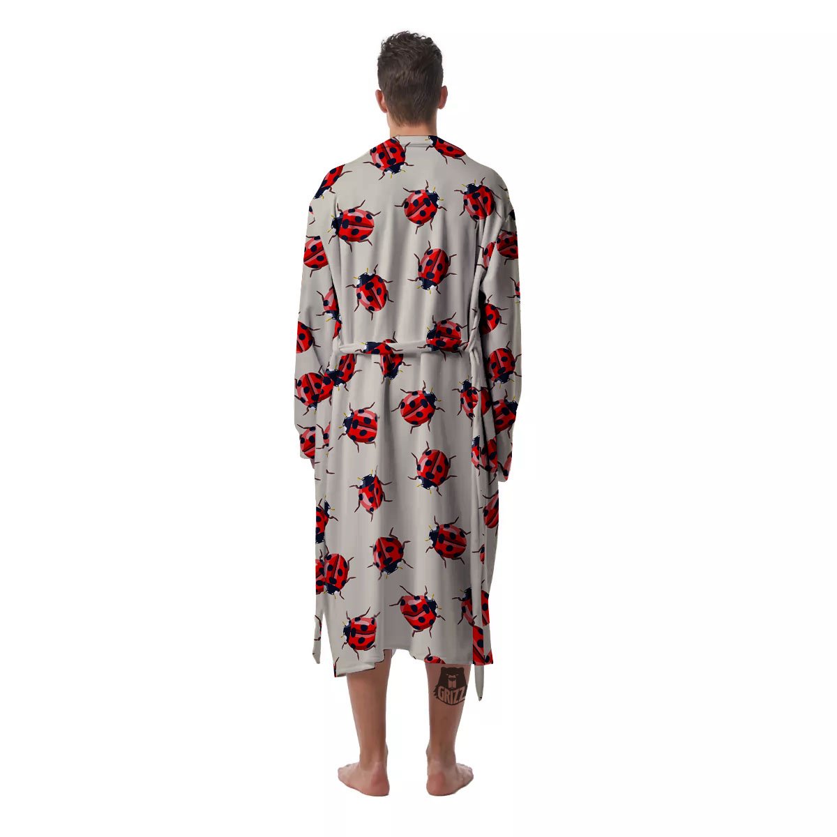 Ladybird Little Print Pattern Men's Robe-grizzshop