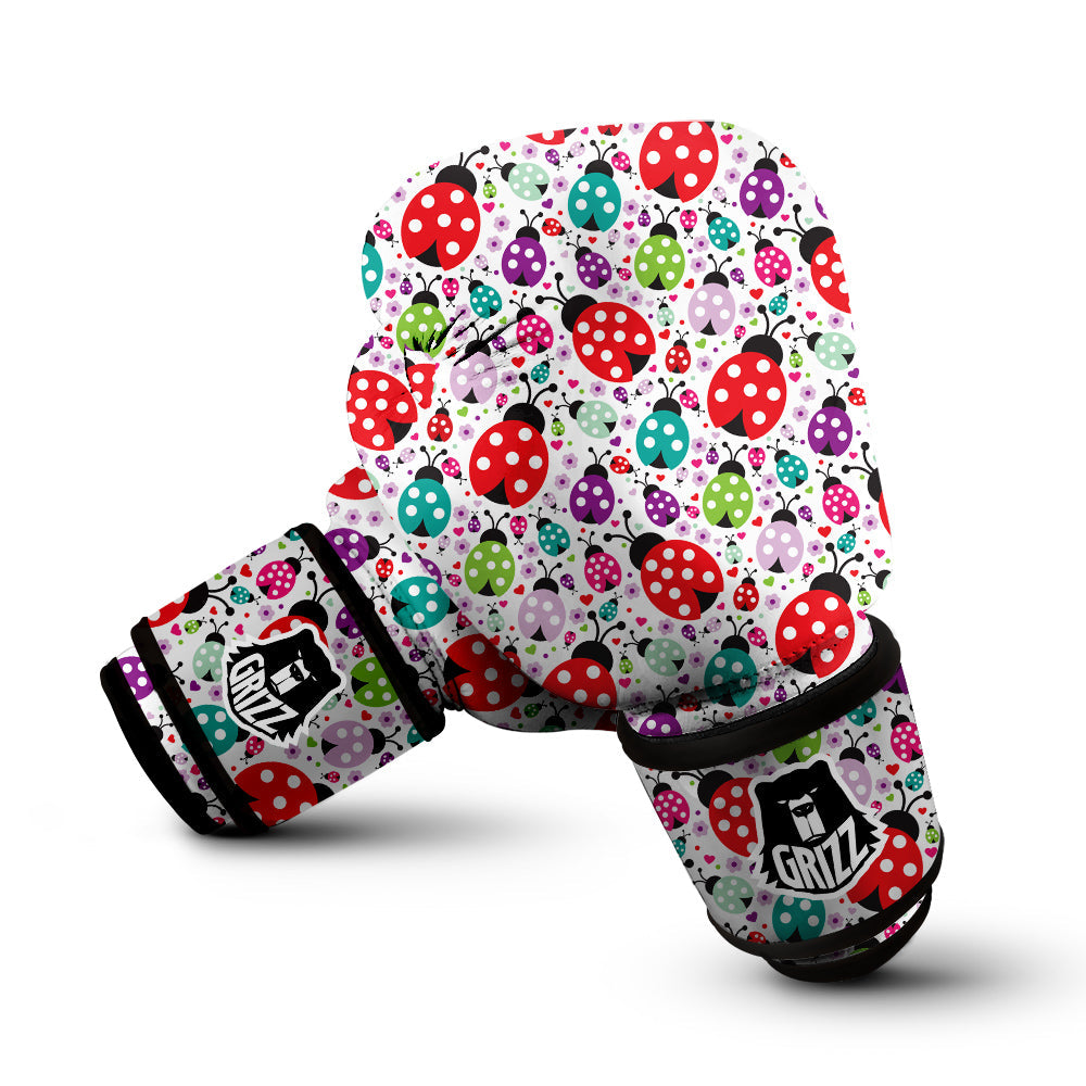 Ladybug Cute Print Pattern Boxing Gloves-grizzshop