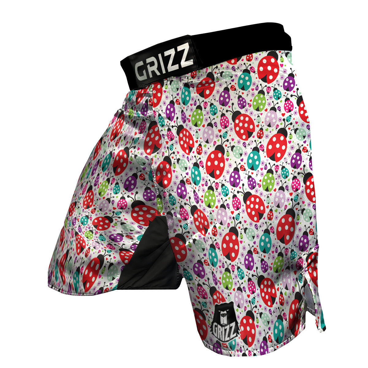 Ladybug Cute Print Pattern MMA Shorts-grizzshop