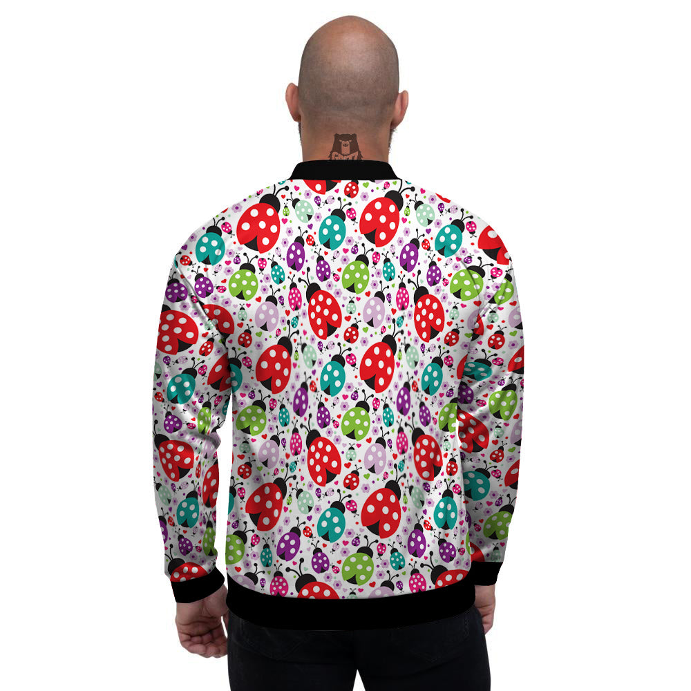 Ladybug Cute Print Pattern Men's Bomber Jacket-grizzshop