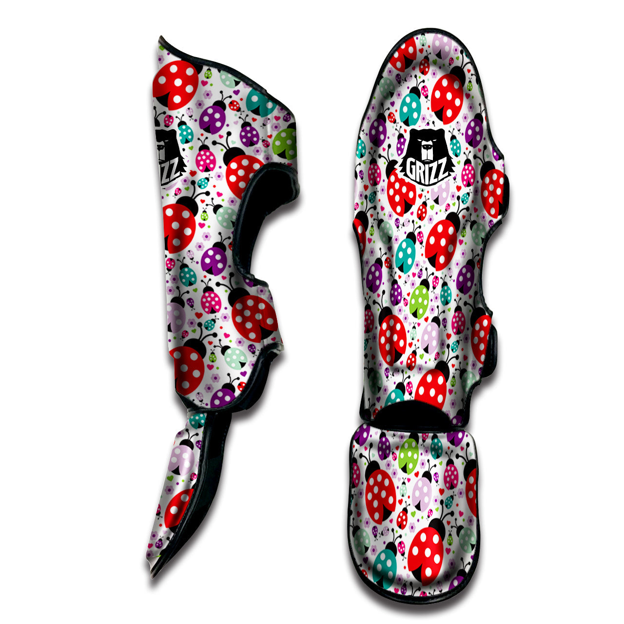 Ladybug Cute Print Pattern Muay Thai Shin Guards-grizzshop