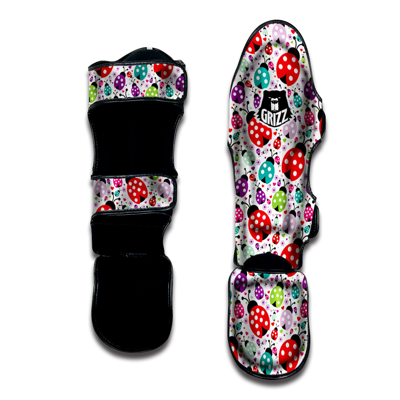 Ladybug Cute Print Pattern Muay Thai Shin Guards-grizzshop
