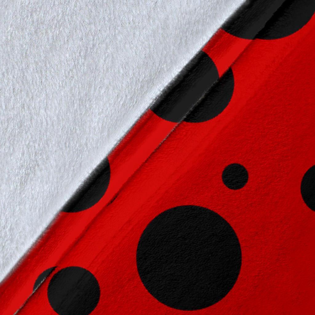 Ladybug Pattern Print Blanket-grizzshop