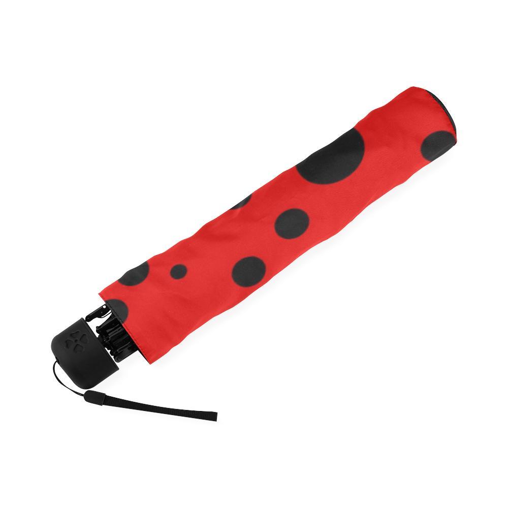 Ladybug Pattern Print Foldable Umbrella-grizzshop