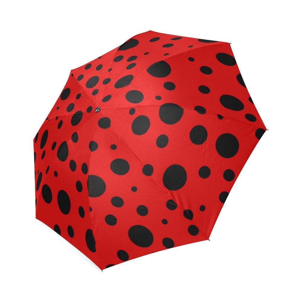 Ladybug Pattern Print Foldable Umbrella-grizzshop