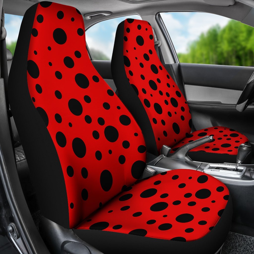 Ladybug Pattern Print Universal Fit Car Seat Cover-grizzshop