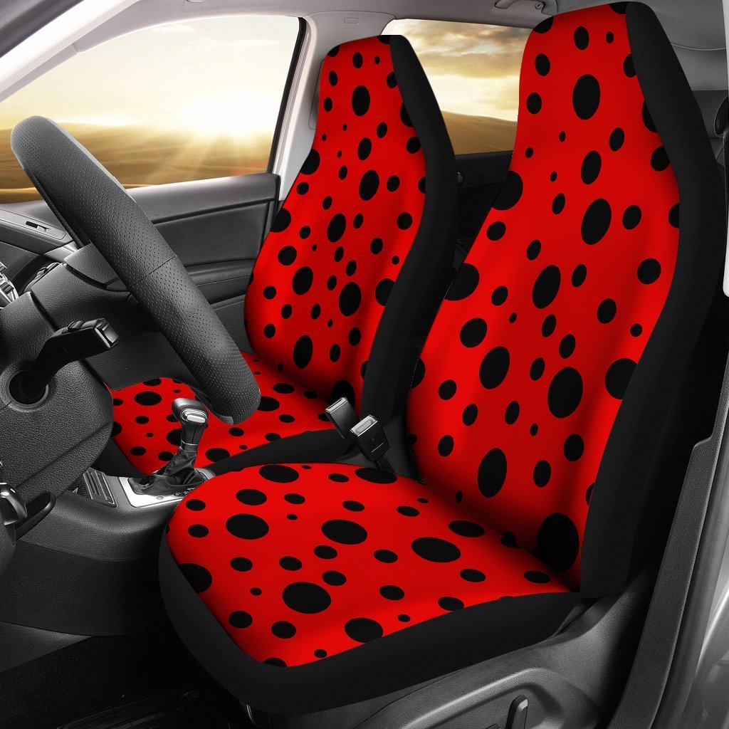Ladybug Pattern Print Universal Fit Car Seat Cover-grizzshop