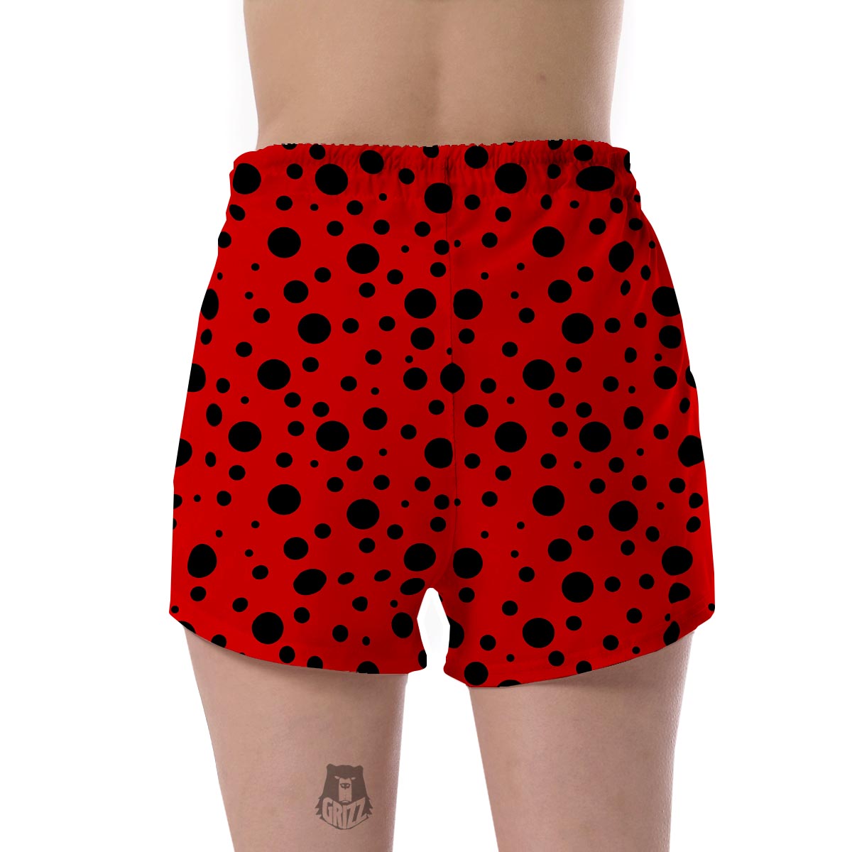 Ladybug Pattern Print Women's Shorts-grizzshop