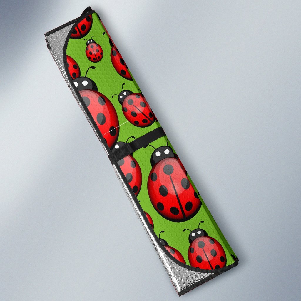 Ladybug Print Pattern Car Sun Shade-grizzshop
