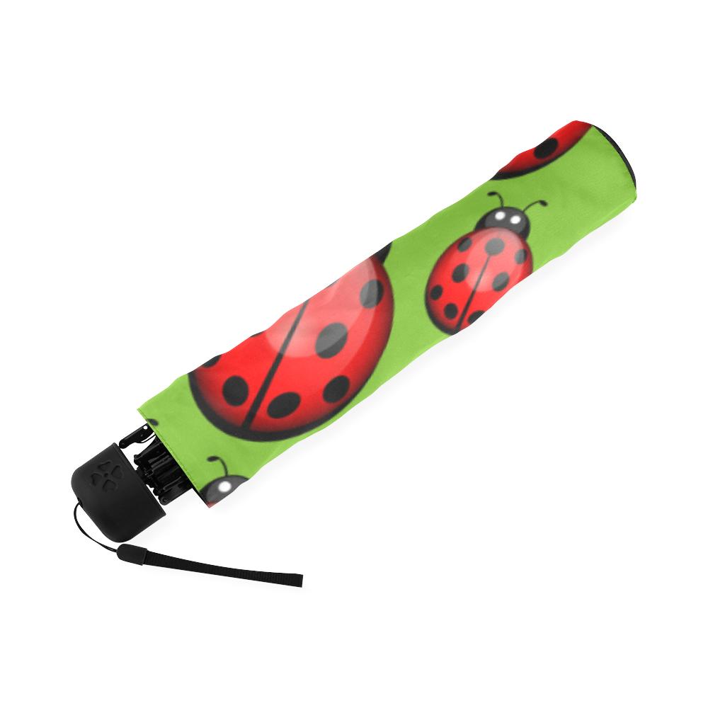 Ladybug Print Pattern Foldable Umbrella-grizzshop