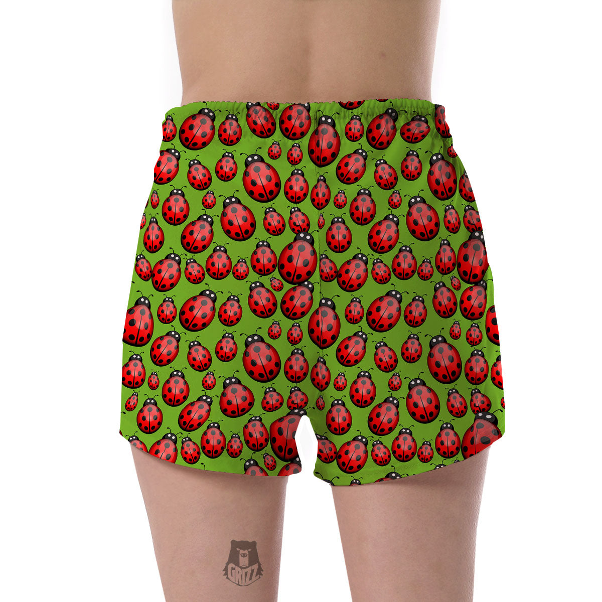 Ladybug Print Pattern Women's Shorts-grizzshop