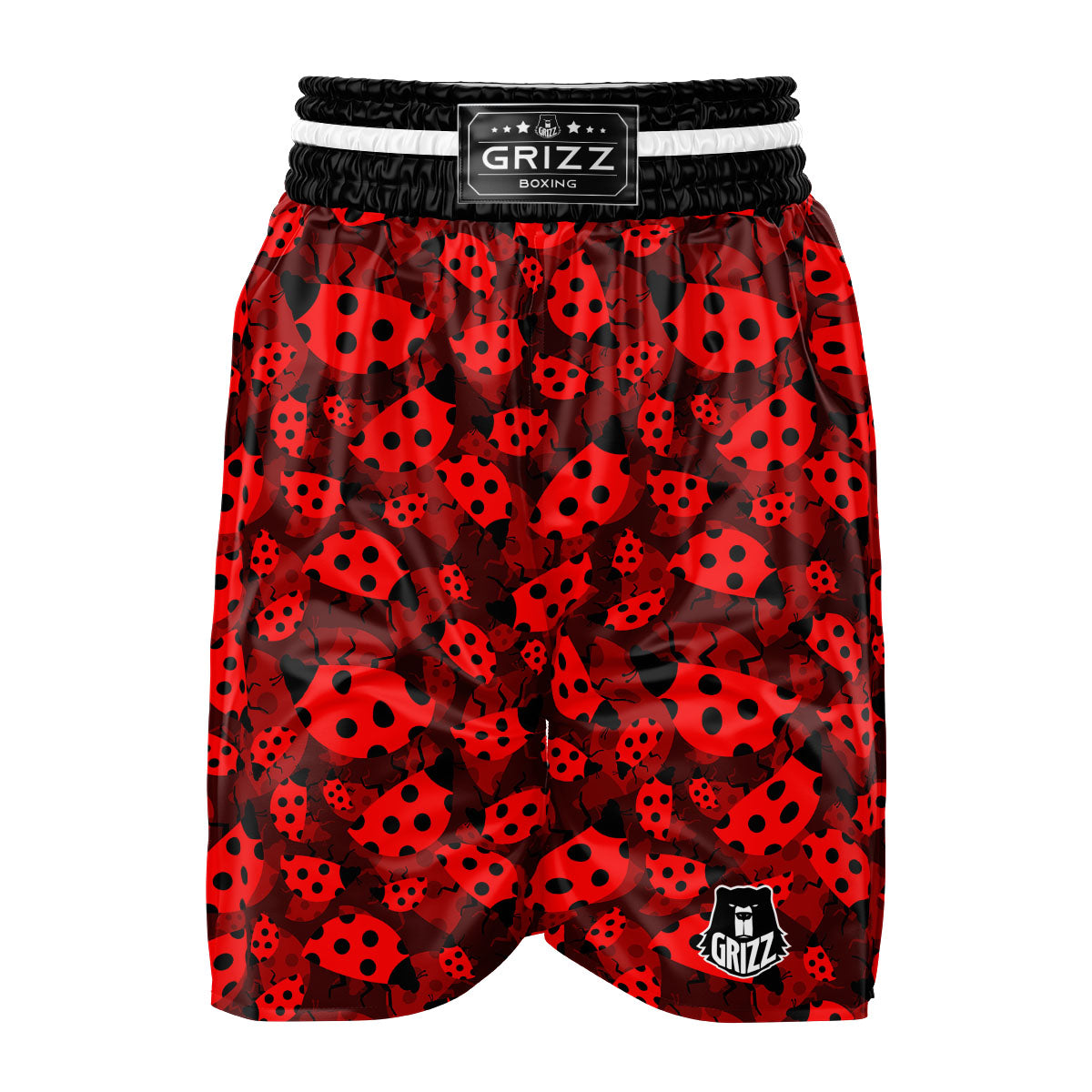 Ladybug Red Print Pattern Boxing Shorts-grizzshop