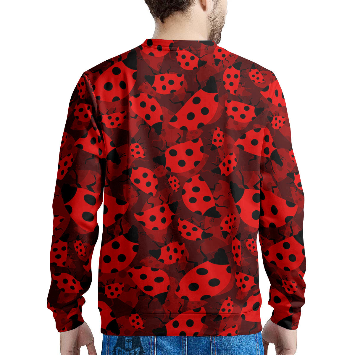 Ladybug Red Print Pattern Men's Sweatshirt-grizzshop