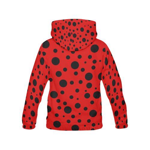 Ladybug Pattern Print Women Pullover Hoodie-grizzshop
