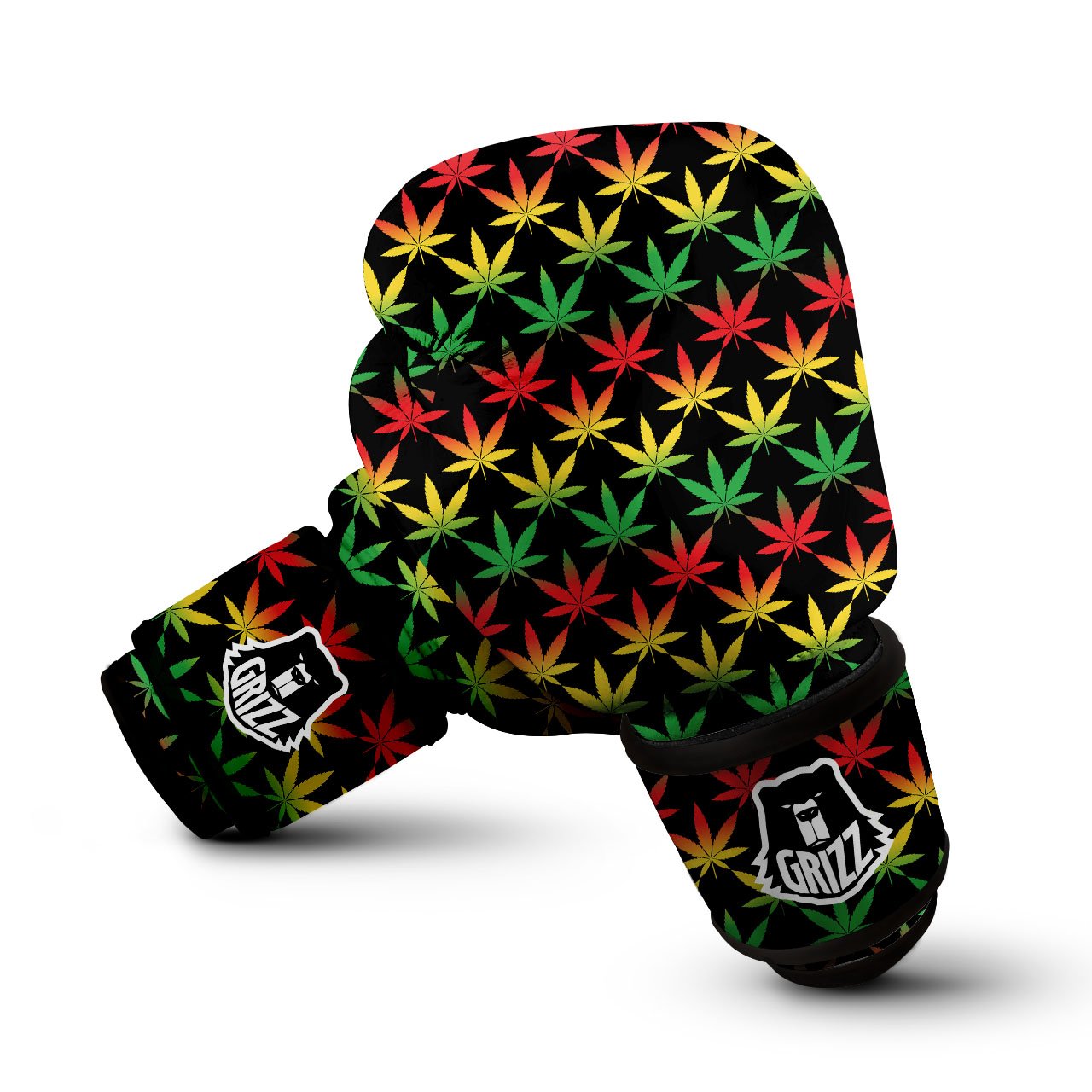 Leaf Reggae Marijuana Print Pattern Boxing Gloves-grizzshop