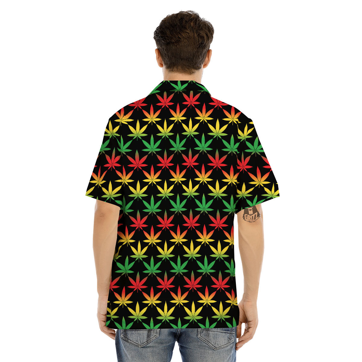 Leaf Reggae Marijuana Print Pattern Men's Hawaiian Shirt-grizzshop
