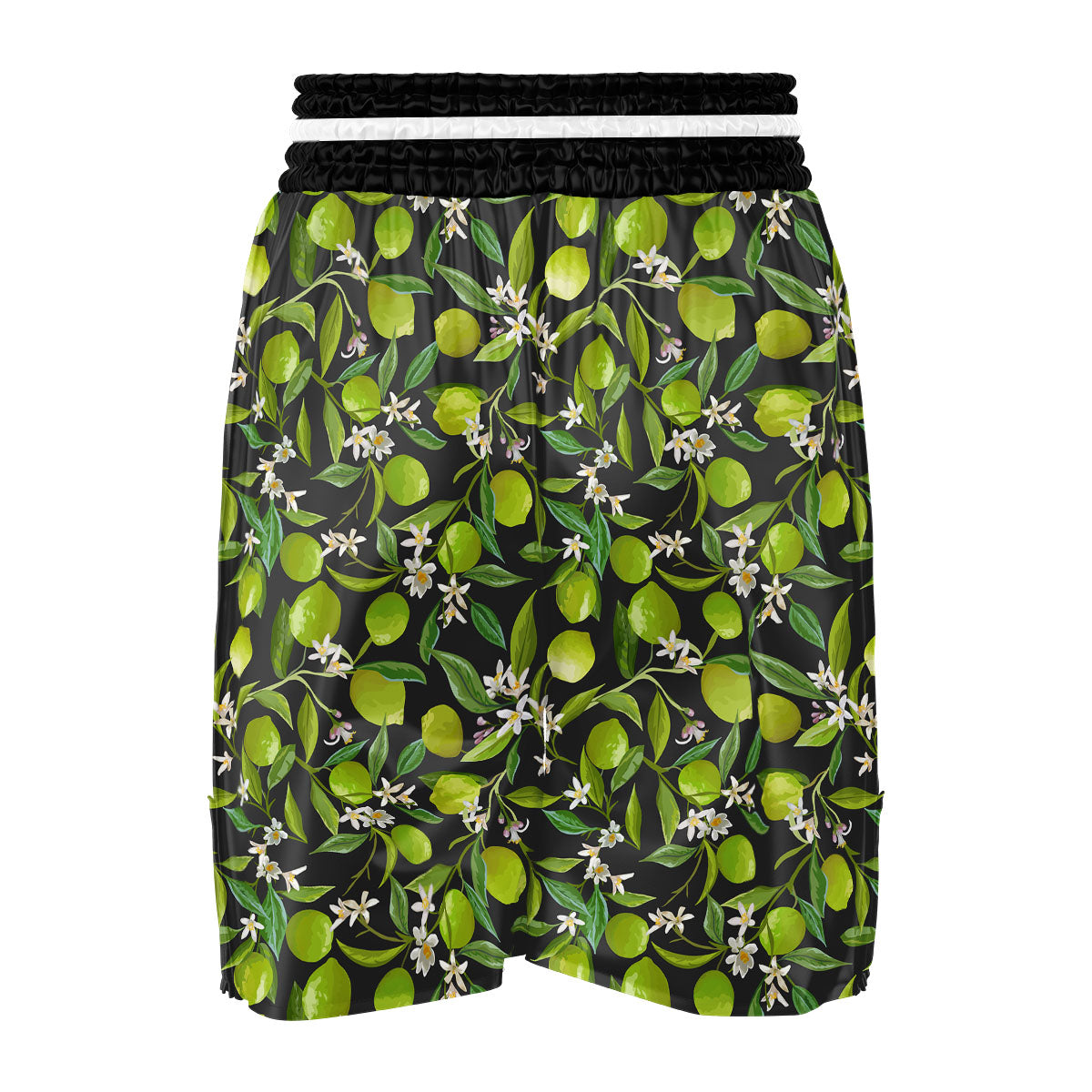 Lemon And Lime Print Pattern Boxing Shorts-grizzshop