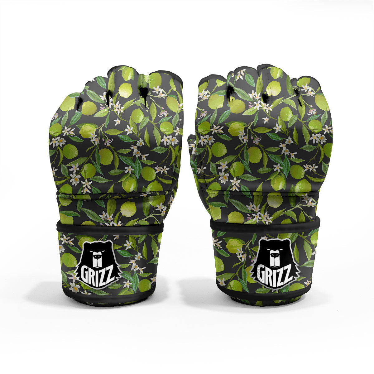 Lemon And Lime Print Pattern MMA Gloves-grizzshop