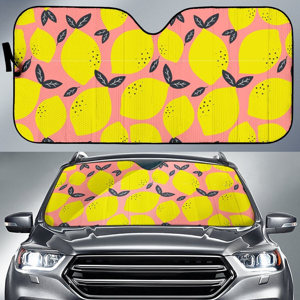 Lemon Print Pattern Car Sun Shade-grizzshop