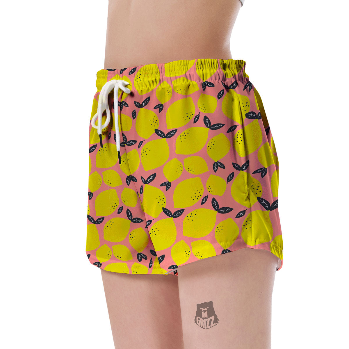 Lemon Print Pattern Women's Shorts-grizzshop