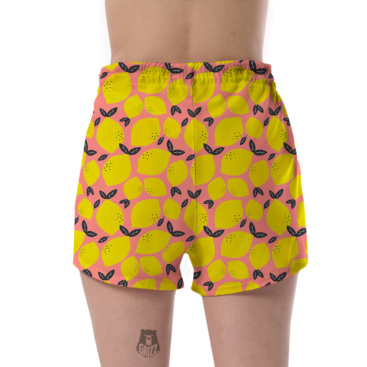 Lemon Print Pattern Women's Shorts-grizzshop