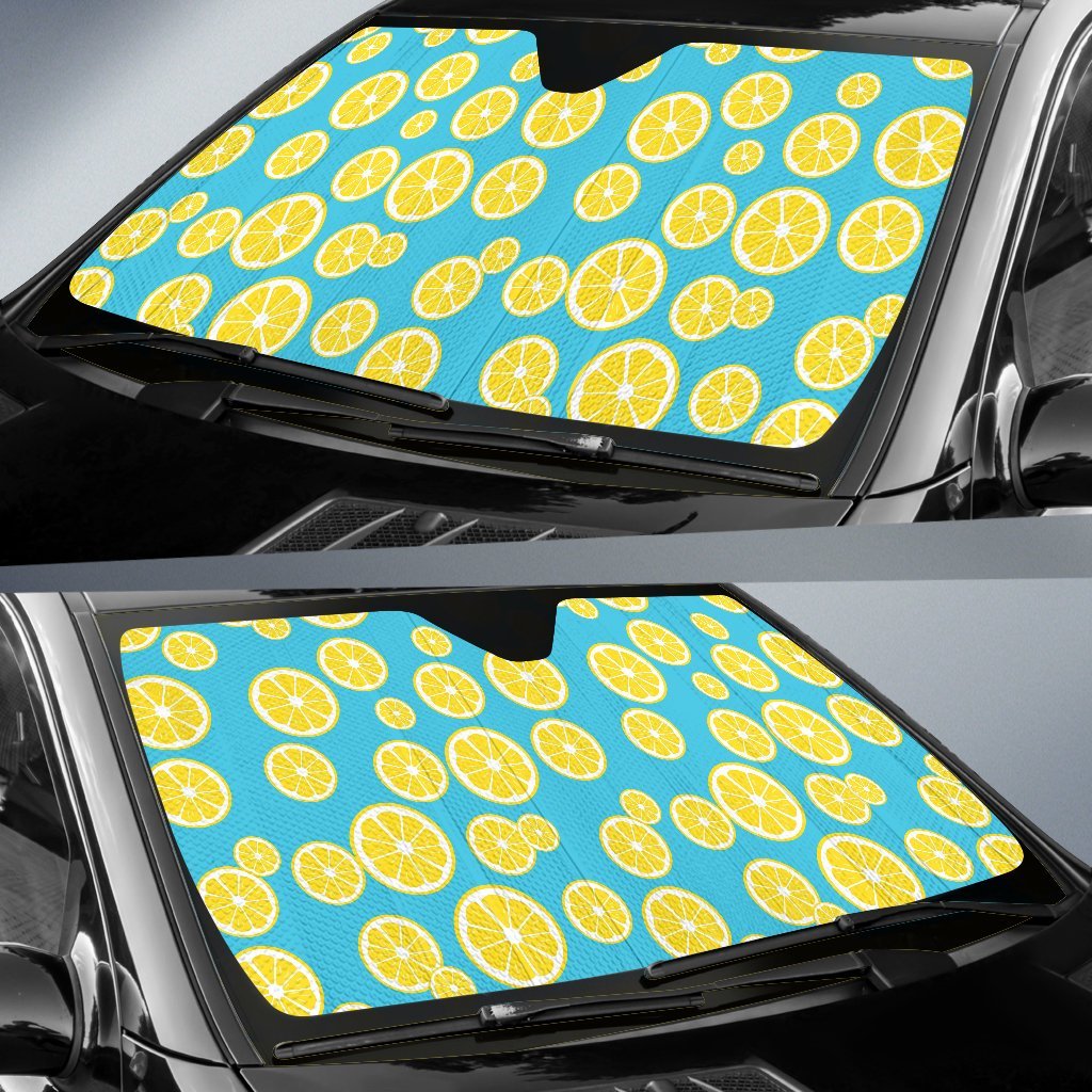Lemon Slice Pattern Print Car Sun Shade-grizzshop