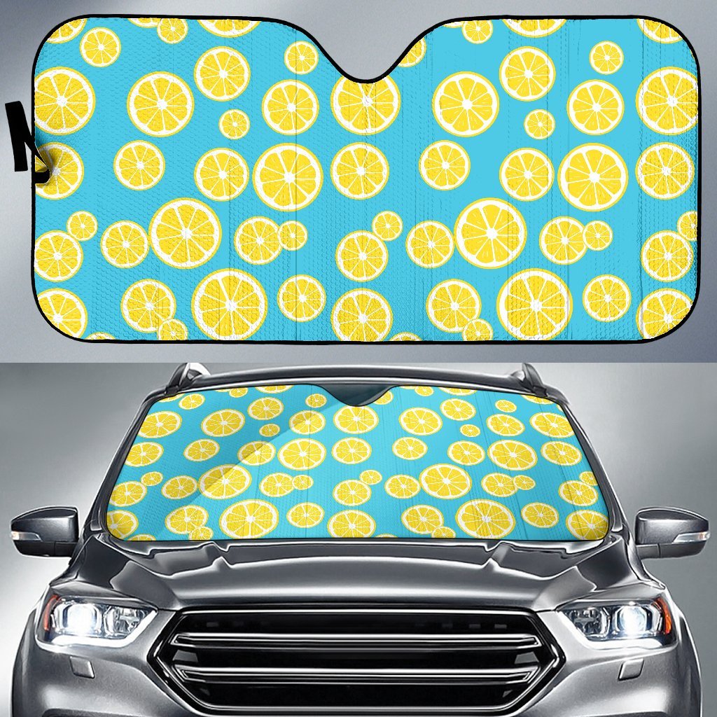 Lemon Slice Pattern Print Car Sun Shade-grizzshop