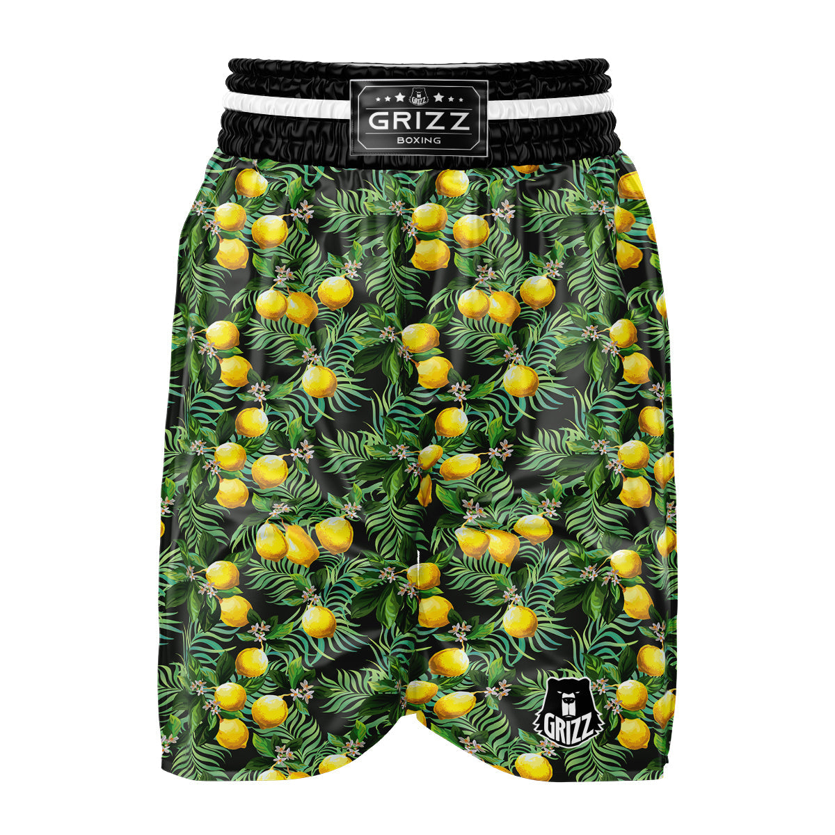 Lemon Tropical Print Pattern Boxing Shorts-grizzshop