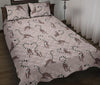 Lemur Pattern Print Bed Set Quilt-grizzshop