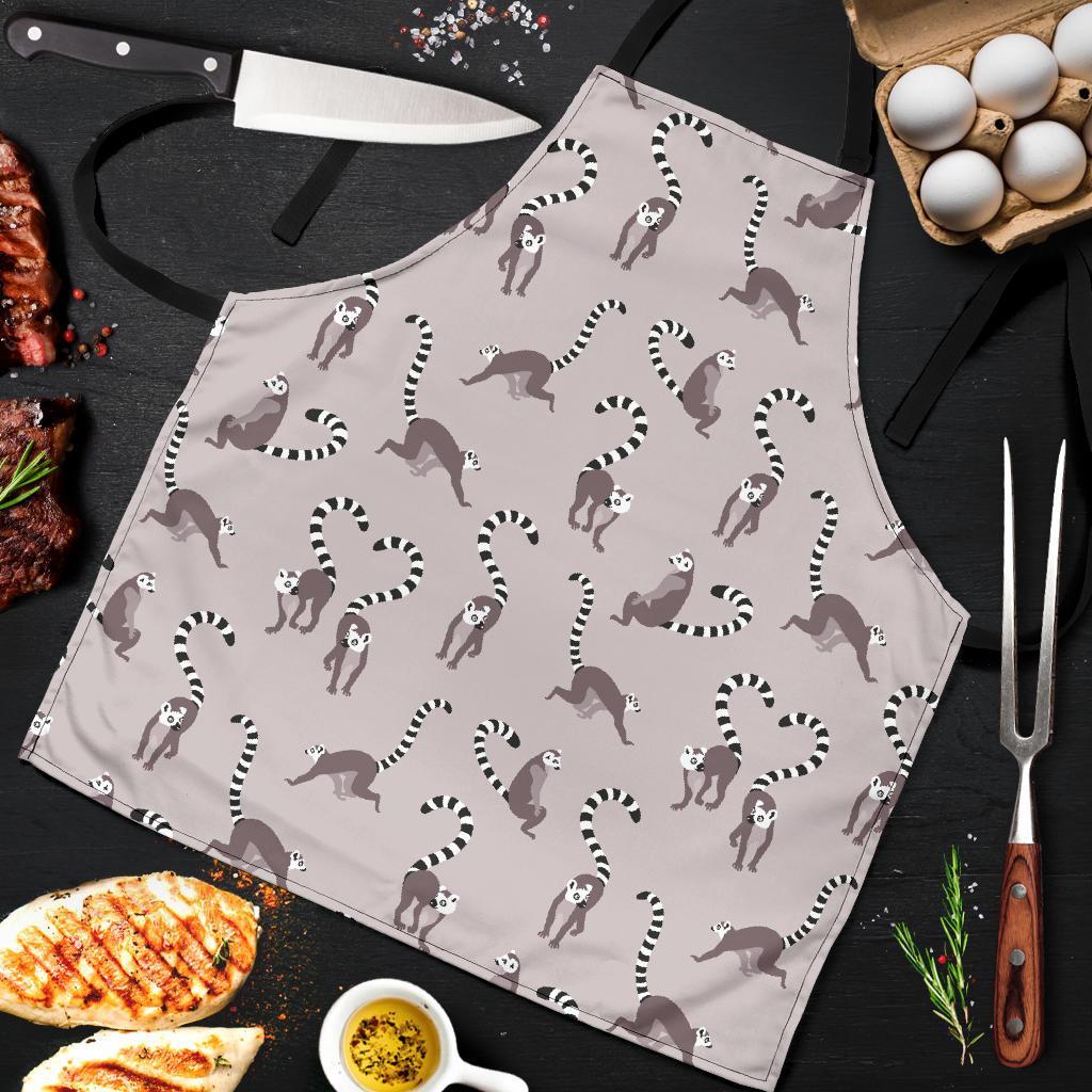 Lemur Pattern Print Men's Apron-grizzshop