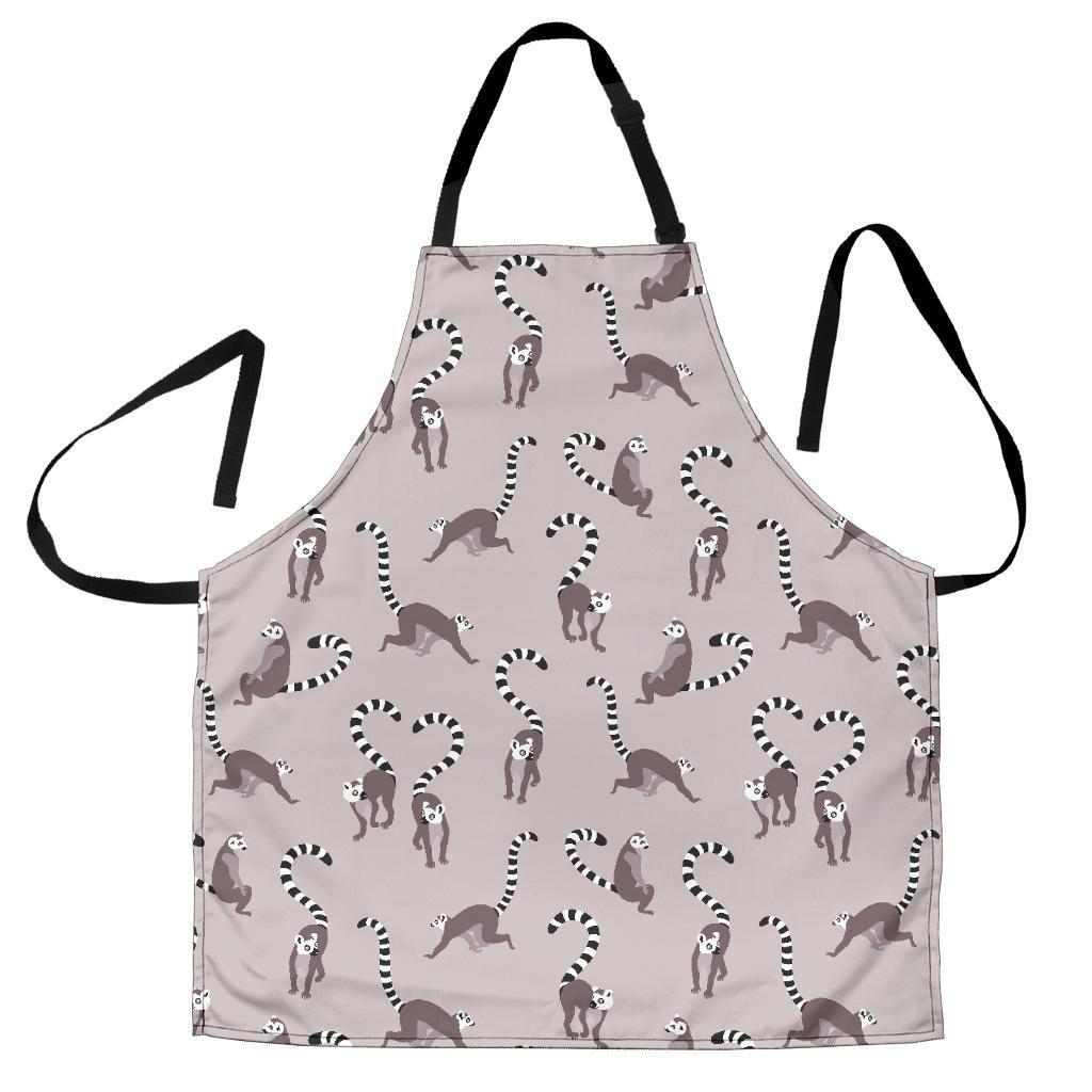 Lemur Pattern Print Men's Apron-grizzshop