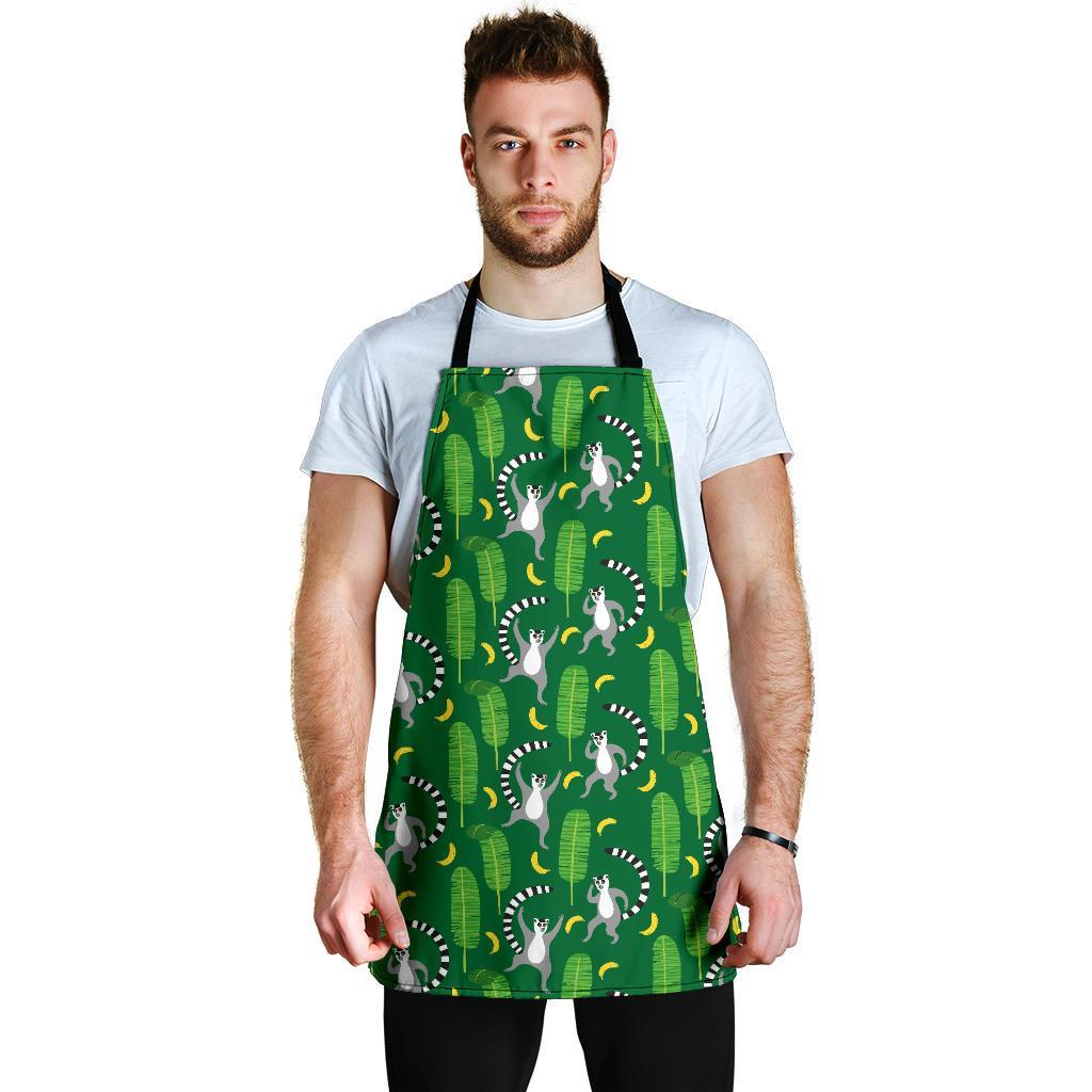 Lemur Print Pattern Men's Apron-grizzshop