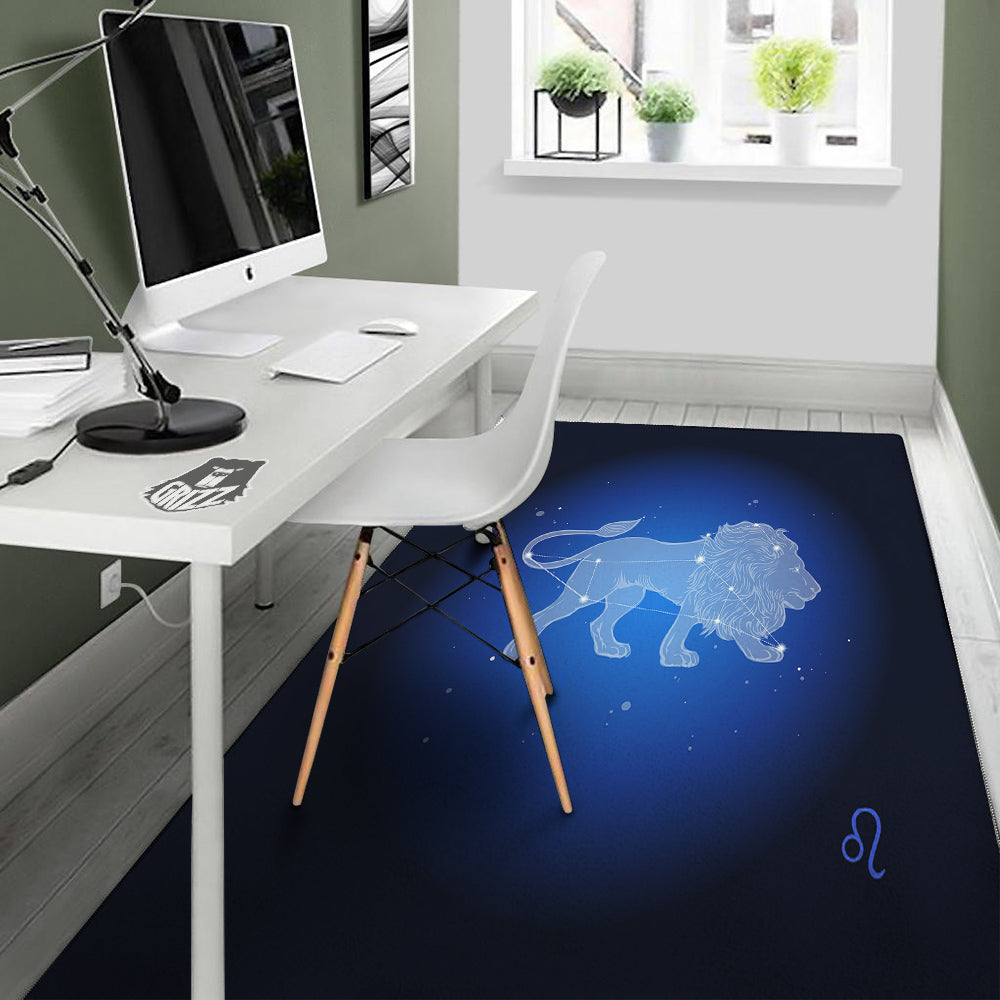 Leo Constellation Print Floor Mat-grizzshop