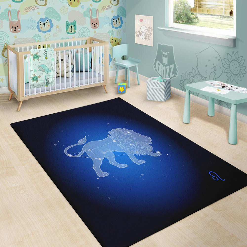 Leo Constellation Print Floor Mat-grizzshop