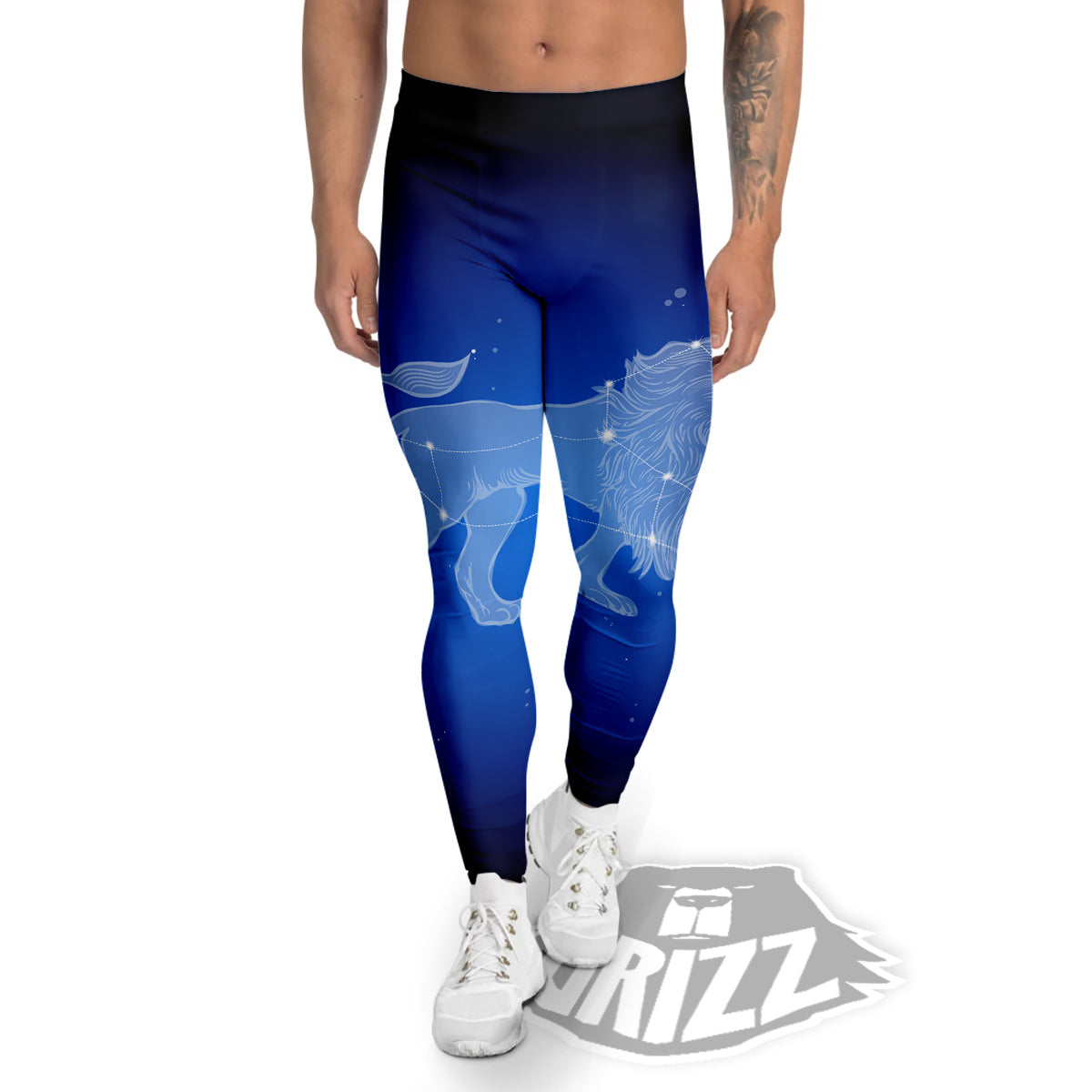 Leo Constellation Print Men's Leggings-grizzshop