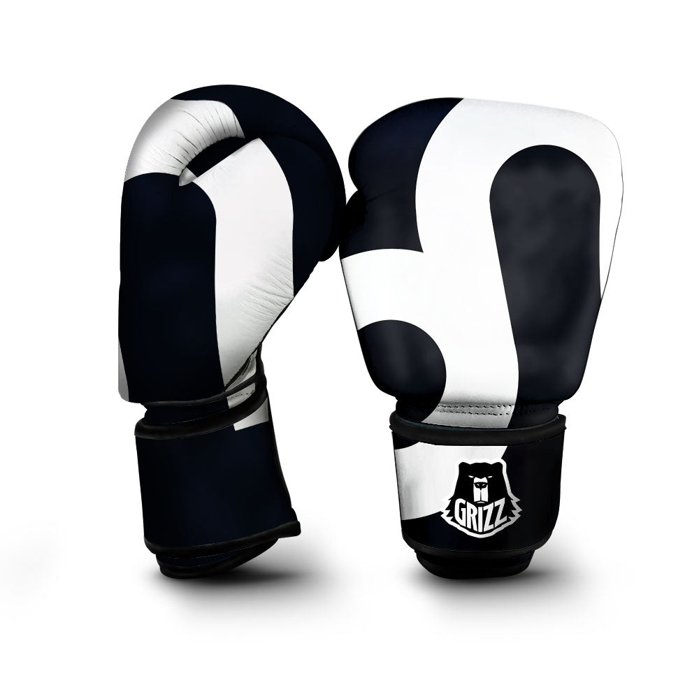Leo Sign Zodiac White And Black Print Boxing Gloves-grizzshop