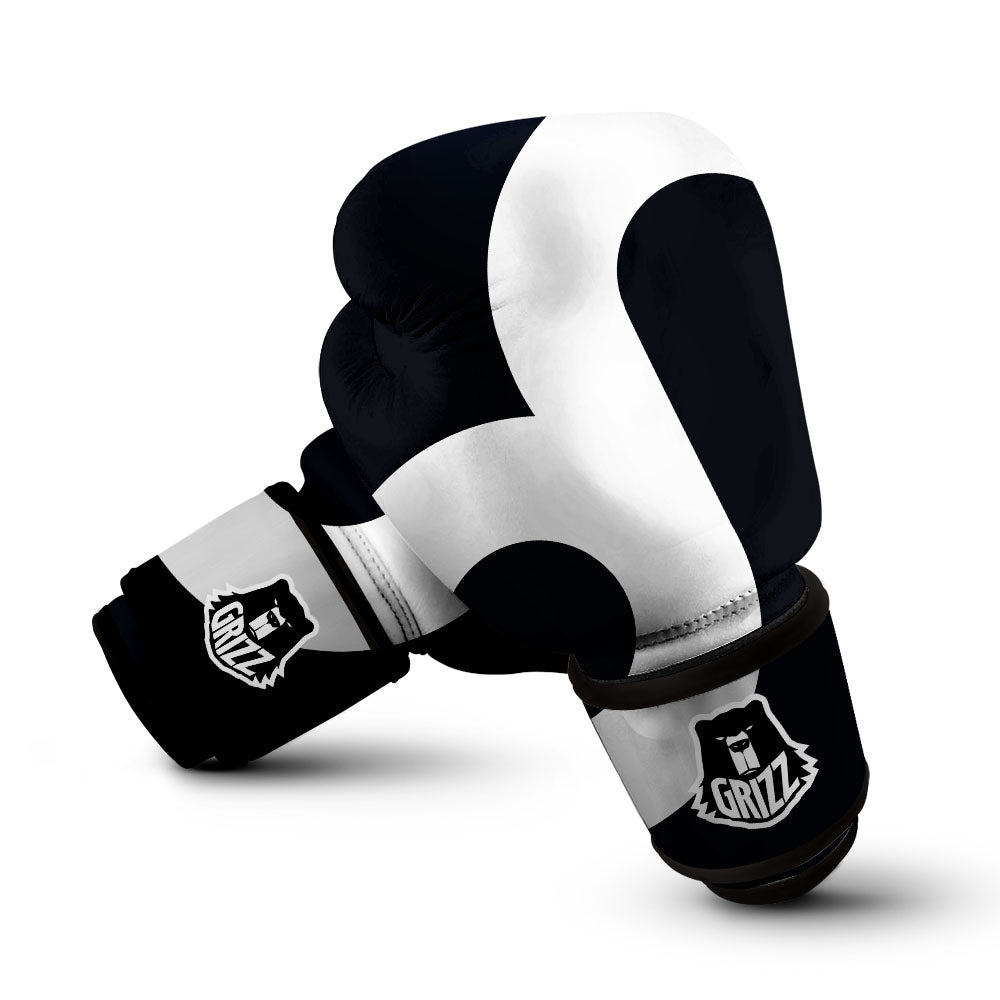 Leo Sign Zodiac White And Black Print Boxing Gloves-grizzshop